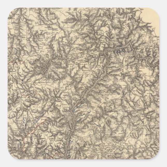 Adesivo Quadrado Operações Militares da Campanha 2 de Atlanta (Frente)