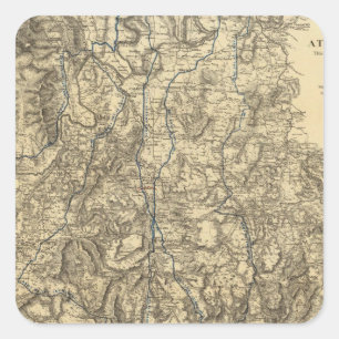 Adesivo Quadrado Operações militares da campanha de Atlanta