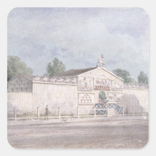 Adesivo Quadrado Opinião exterior o anfiteatro de Astley, 1777