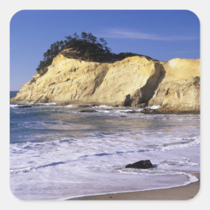 Adesivo Quadrado OR, Costa do Oregon, Parque Estadual Cape Kiwanda,
