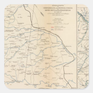 Adesivo Quadrado Orange Co, Va, Mine Run, Rapidan River