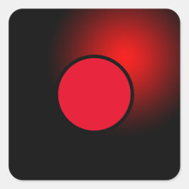 Adesivo Quadrado Órbita Brilhante Vermelha