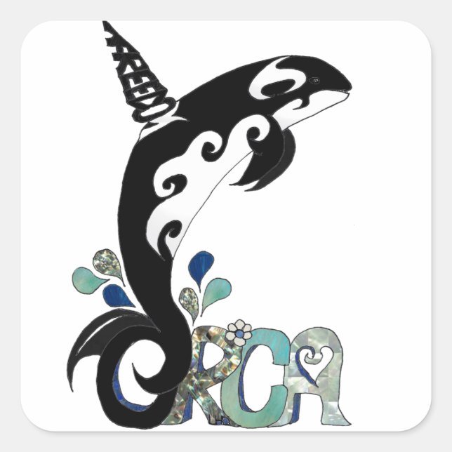 Adesivo Quadrado Orca Freedom Art (Frente)