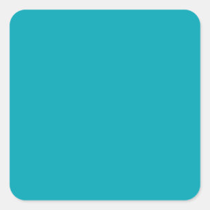 Adesivo Quadrado Orçamento Peacock Azul Teal Monocromático Casament