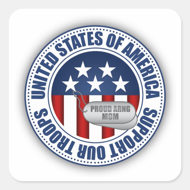 Adesivo Quadrado Ordenada Guarda Nacional do Exército Mãe (Frente)