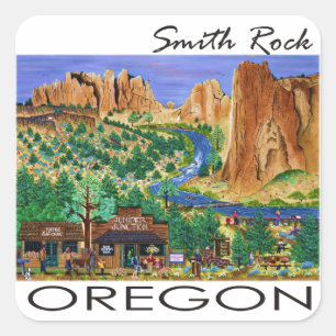 Adesivo Quadrado ~ Oregon da rocha de Smith