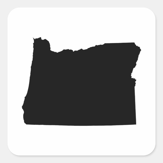 Adesivo Quadrado Oregon em Preto e Branco (Frente)