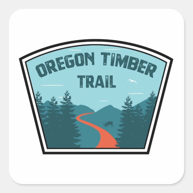 Adesivo Quadrado Oregon Timber Trail (Frente)