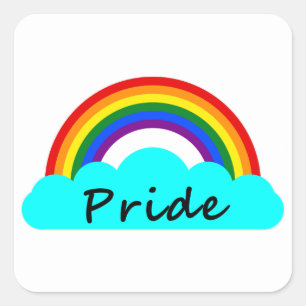 Adesivo Quadrado Orgulho - Arco-íris LGBT