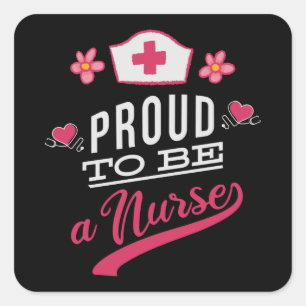 Adesivo Quadrado Orgulho de ser enfermeira