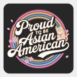 Adesivo Quadrado Orgulho de ser uma América Asiática