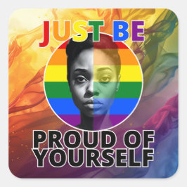 Adesivo Quadrado Orgulho de si mesmo Orgulho gay, Retrato feminino