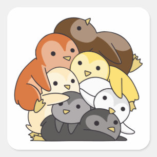 Adesivo Quadrado Orgulho de Sinalizador da Irmandade do Urso Lgbtq 