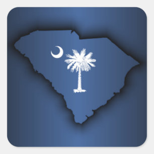 Adesivo Quadrado Orgulho de South Carolina