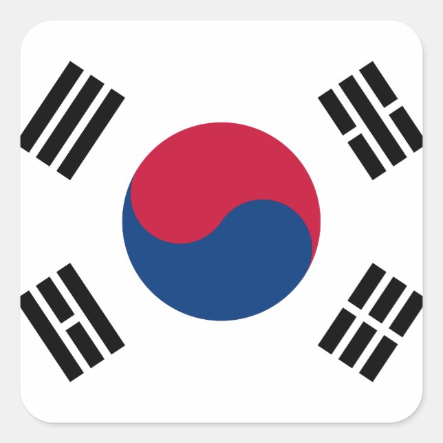 Adesivo Quadrado Orgulho dos Coreanos Seoul S.K. (Frente)