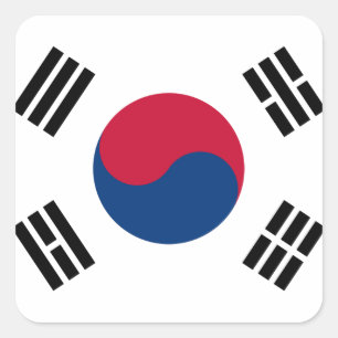 Adesivo Quadrado Orgulho dos Coreanos Seoul S.K.