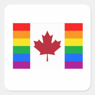 ADESIVO QUADRADO ORGULHO GAY CANADIANO