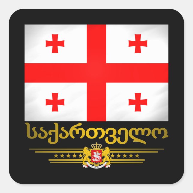 Adesivo Quadrado Orgulho Georgiano (Frente)