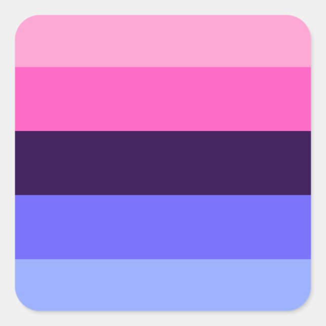 Adesivo Quadrado Orgulho Omnissexual LGBTQ (Frente)