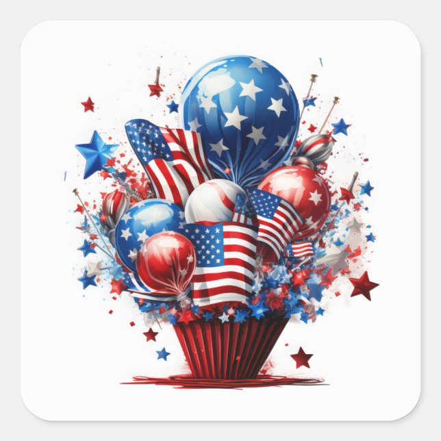 Adesivo Quadrado Orgulho Patriótico (Frente)