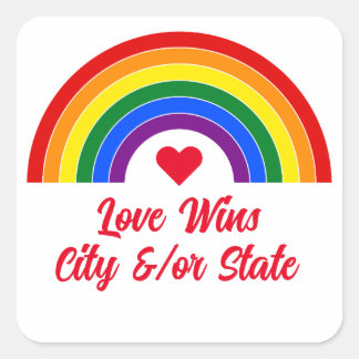 Adesivo Quadrado Orgulho Sinalizador Rainbow