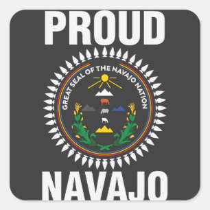 Adesivo Quadrado Orgulhosa nação Navajo - excelente do navajo