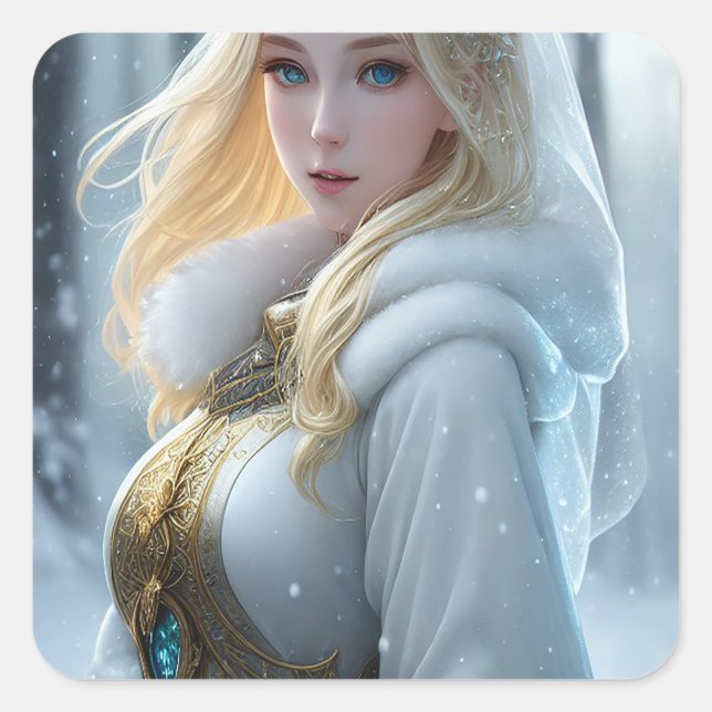 Adesivo Quadrado Orgulhoso apoiador dos Dias de Neve (Frente)