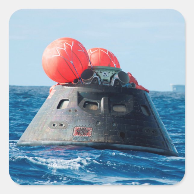 Adesivo Quadrado Orion Capsule Spacecraft Ocean Recovery (Frente)