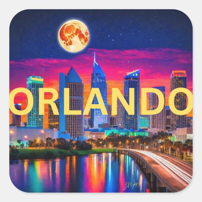 Adesivo Quadrado Orlando Sticker (Frente)