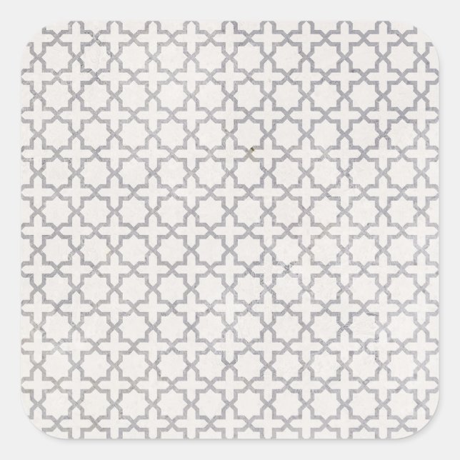 Adesivo Quadrado Ornamento Arabe Elegante (Frente)