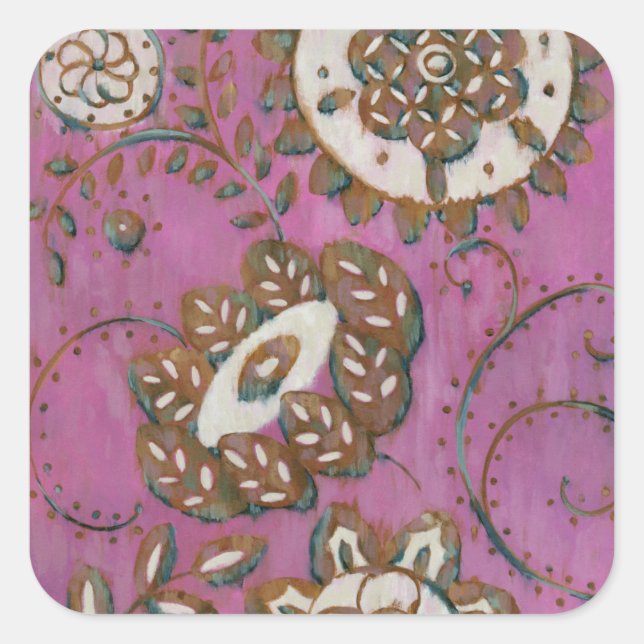 Adesivo Quadrado Ornamento Radiante II (Frente)