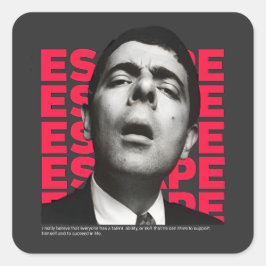 Adesivo Quadrado Orphic Bean Escape Design