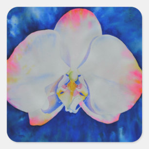 Adesivo Quadrado Orquídea de Blush Rosa