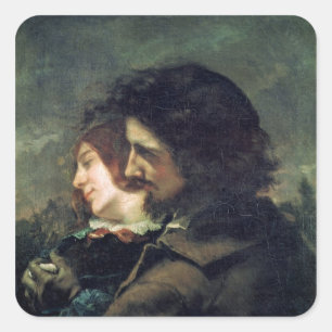 Adesivo Quadrado Os amantes felizes, 1844
