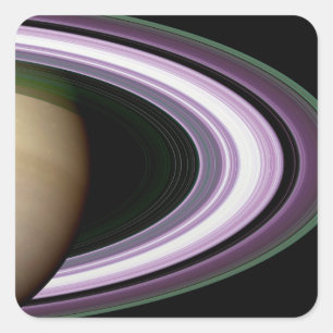 Adesivo Quadrado Os anéis de Saturn