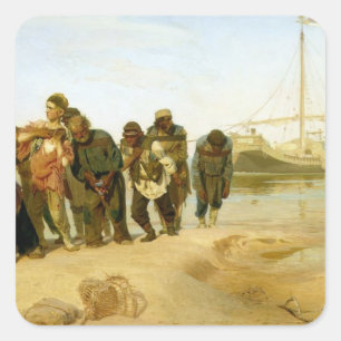 Adesivo Quadrado Os barqueiro no Volga, 1870-73