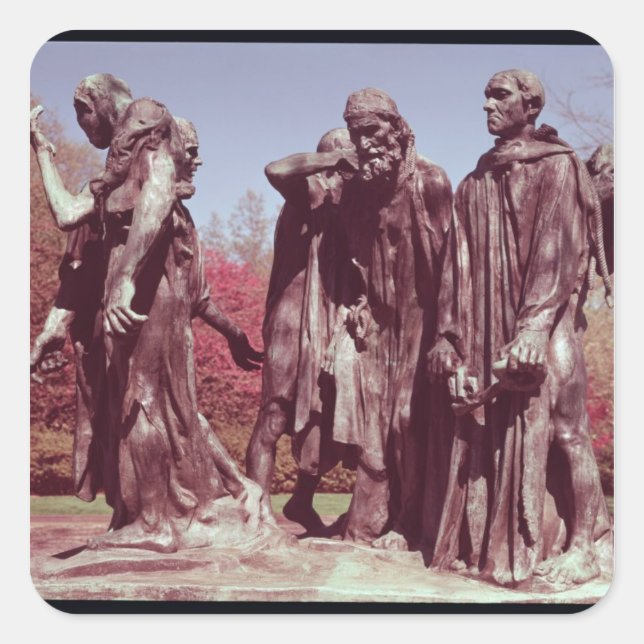 Adesivo Quadrado Os Burghers de Calais (Frente)