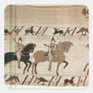 Adesivo Quadrado Os cavaleiros do duque William chegam para fazer a