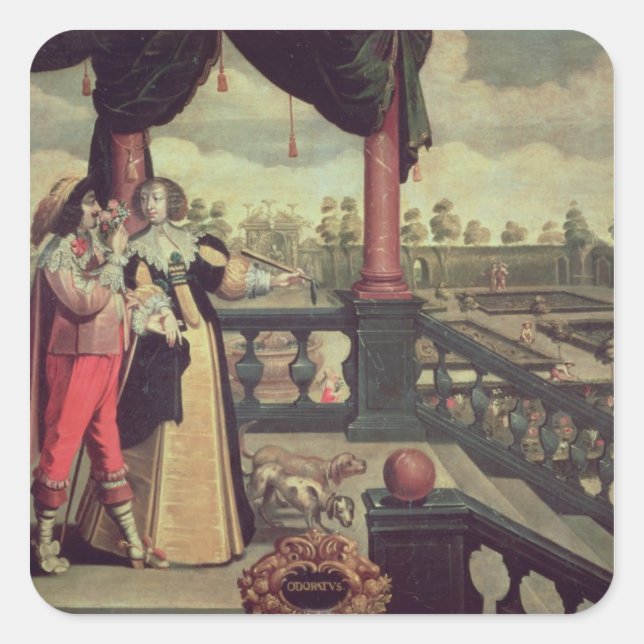 Adesivo Quadrado Os Cinco Sentidos - Cheira (Frente)