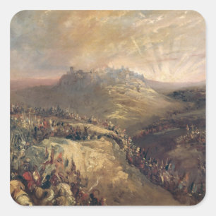 Adesivo Quadrado Os cruzados antes de Jerusalem