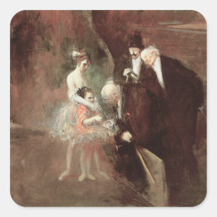Adesivo Quadrado Os dançarinos, c.1925 (óleo em canvas)