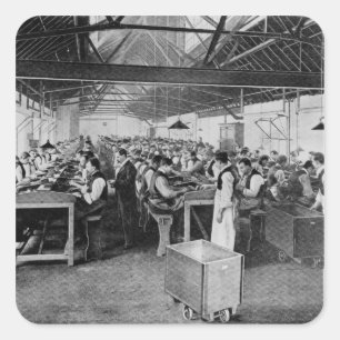 Adesivo Quadrado Os departamentos de fabricação de charutos