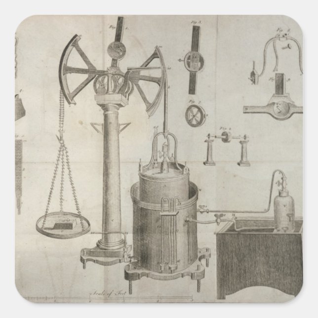 Adesivo Quadrado Os Elementos da Química' (Frente)