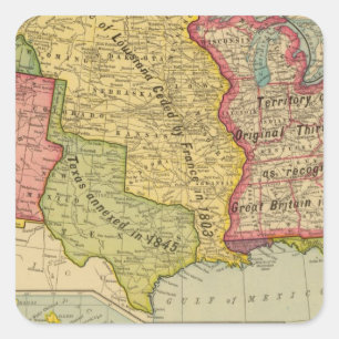 Adesivo Quadrado Os Estados Unidos da América, 1900