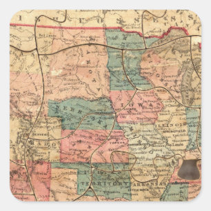 Adesivo Quadrado Os Estados Unidos da América 8