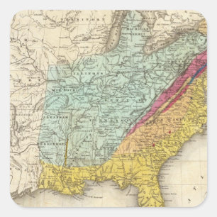 Adesivo Quadrado Os Estados Unidos de America do Norte