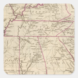 Adesivo Quadrado Os Estados Unidos sul da seção