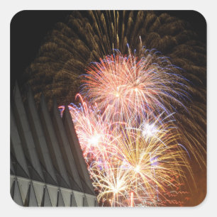 Adesivo Quadrado Os fogos-de-artifício explodem