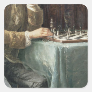 Adesivo Quadrado Os jogadores de xadrez, 1887
