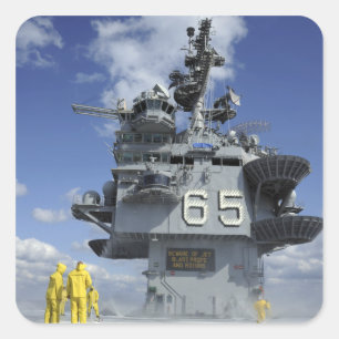 Adesivo Quadrado Os marinheiros do departamento do ar testam o